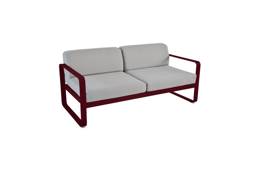 Canapé Bellevie 2 places - Coussins gris flanelle FERMOB