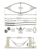 hamac de voyage double COLIBRI 3.0 LA SIESTA avec sangles et crochets