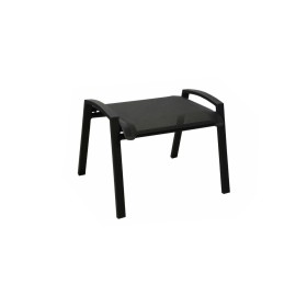 tabouret de jardin ÉLÉGANCE OCÉO en aluminium graphite avec assise TPEP respirante et empilable