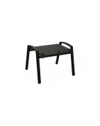 tabouret de jardin ÉLÉGANCE OCÉO en aluminium graphite avec assise TPEP respirante et empilable