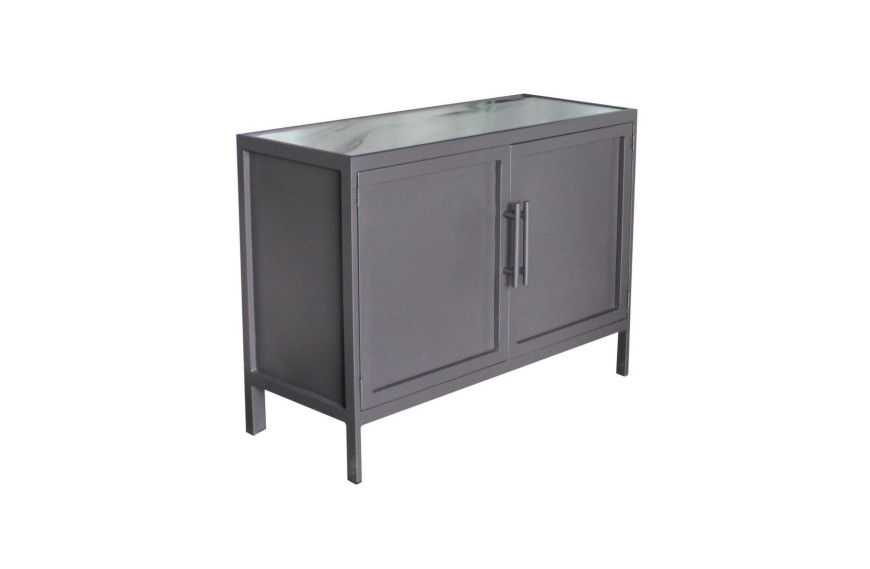 Buffet d'extérieur gris aluminium (120x80x50cm) - OCÉO