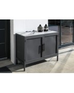 Buffet d'extérieur gris aluminium (120x80x50cm) - OCÉO