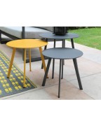 Table basse de jardin ronde MASSAÏ Ø40 x H35 cm PROLOISIRS acier époxy design﻿