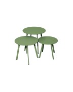 Table basse de jardin ronde MASSAÏ Ø40 x H35 cm PROLOISIRS acier époxy design﻿