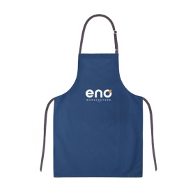 tablier de cuisine bleu navy ENO avec sangle en cuir ajustable pour cuisson à la plancha