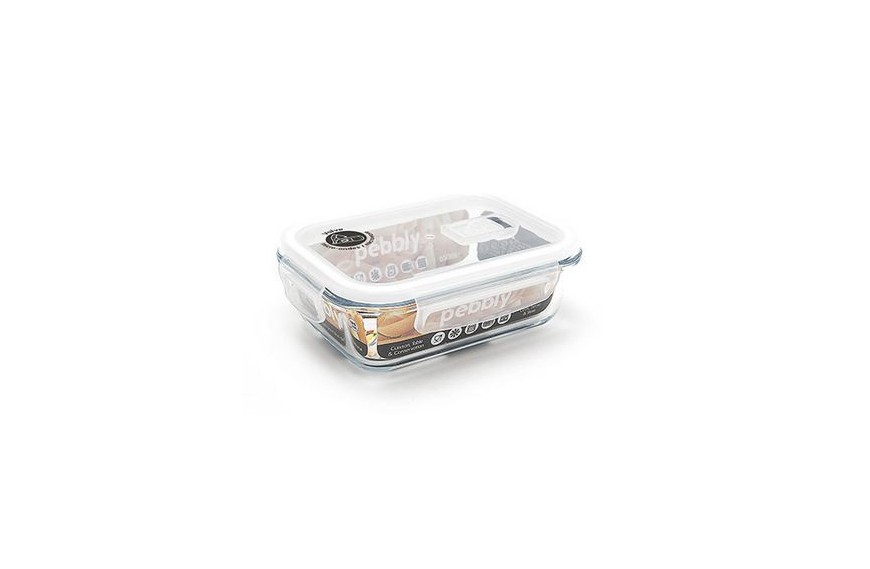 Plat/Boîte de conservation en verre 650 ml - PEBBLY