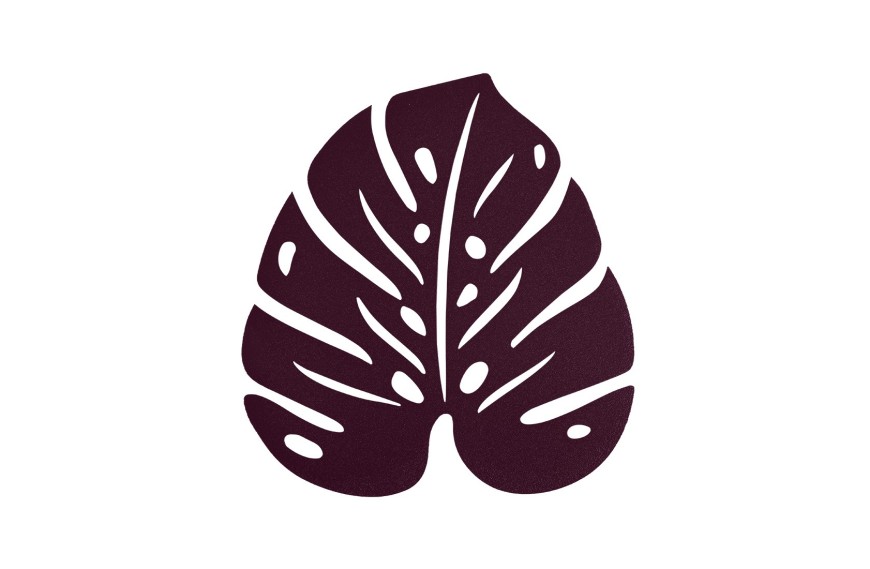 dessous de plat Monstera Fermob 24x22 cm design feuille acier outdoor