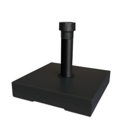 Socle pour parasol 30 kg noir avec rouleau/poignée Helcosol