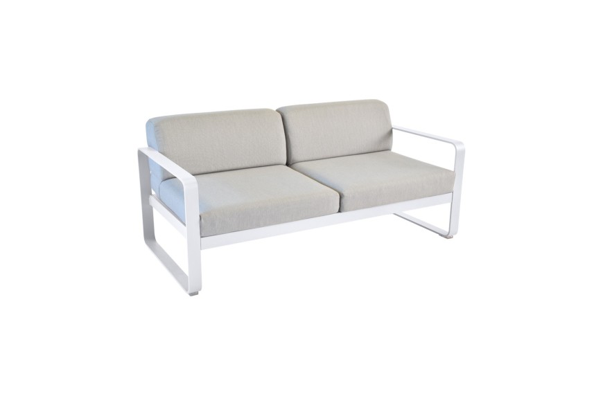 Canapé Bellevie 2 places - Coussins gris flanelle FERMOB