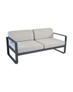 Canapé Bellevie 2 places - Coussins gris flanelle FERMOB