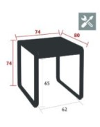 Table BELLEVIE 74 x 80 cm / 2 places - FERMOB