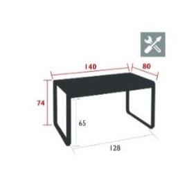 Table BELLEVIE 140 x 80 cm / 4 places - FERMOB