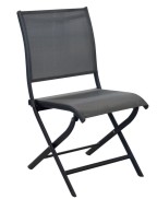 Chaise pliante de jardin en aluminium ÉLÉGANCE PROLOISIRS structure graphite