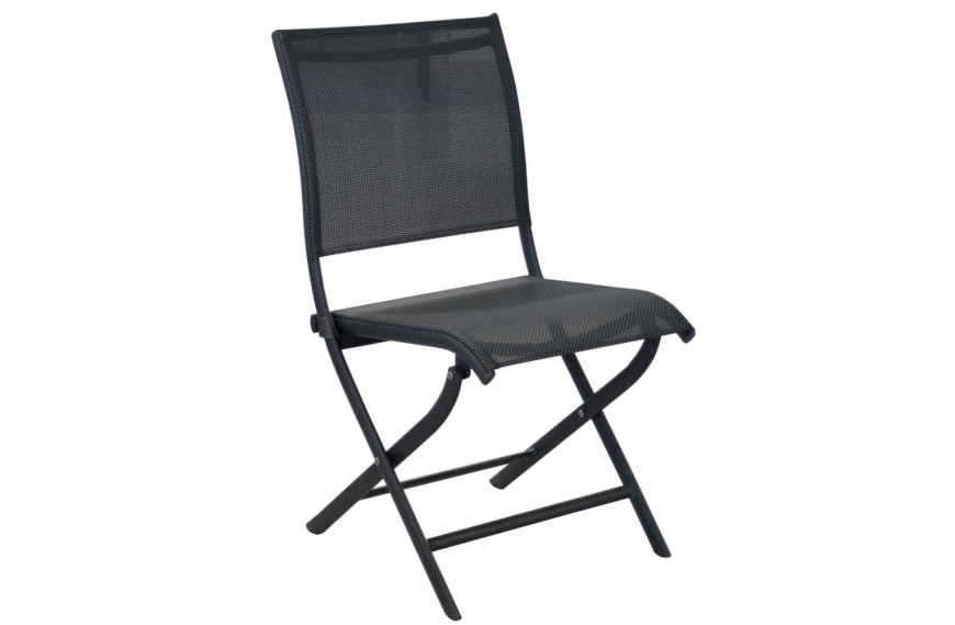 Chaise élégance pliante Brushed Noir/BB