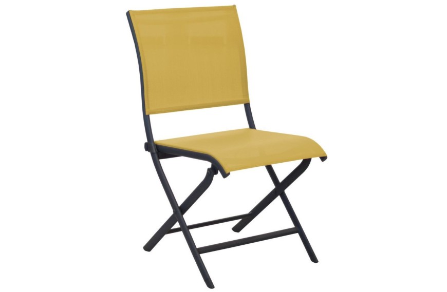 Chaise élégance pliante Brushed Noir/BB