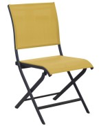 Chaise élégance pliante Brushed Noir/BB