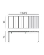 Table Rio 210/280 Aluminium Anthracite Nardi