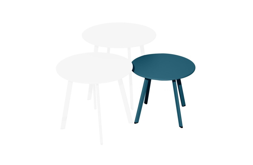 Table basse de jardin ronde MASSAÏ Ø40 x H35 cm PROLOISIRS acier époxy design﻿