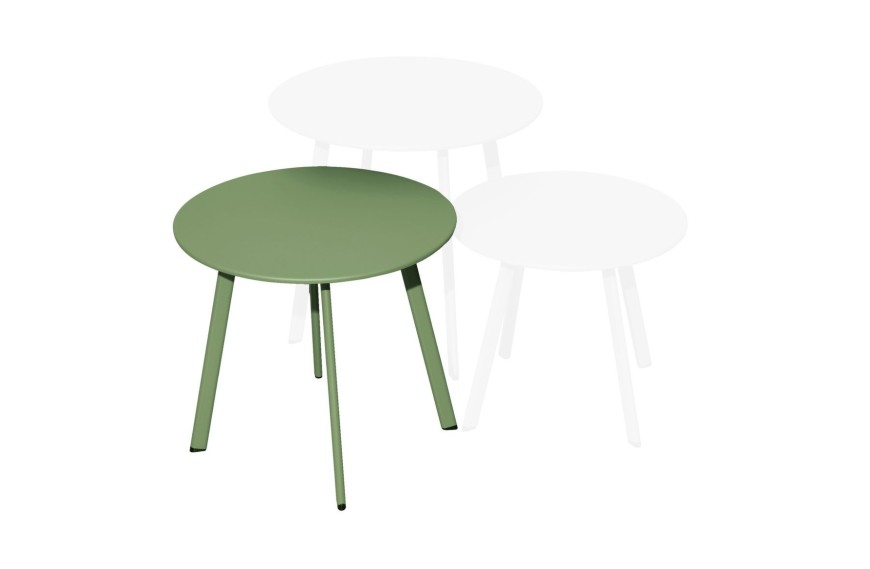table basse de jardin MASSAÏ Proloisirs ronde Ø45 cm acier époxy