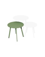 table basse de jardin MASSAÏ Proloisirs ronde Ø45 cm acier époxy