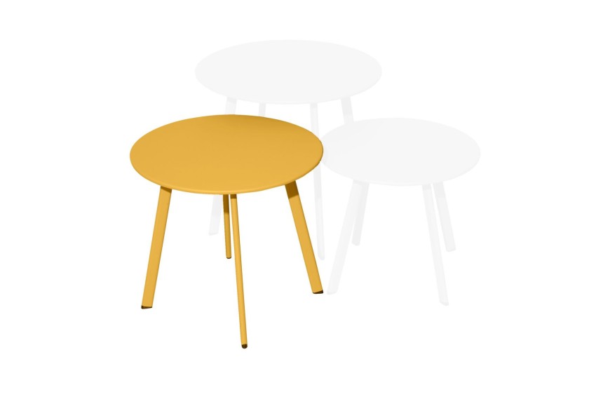 table basse de jardin MASSAÏ Proloisirs ronde Ø45 cm acier époxy