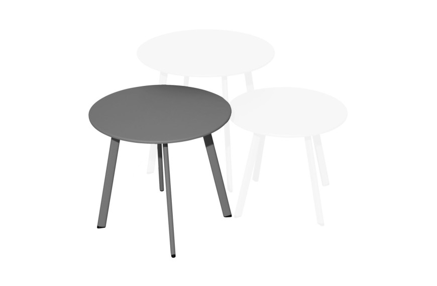 table basse de jardin MASSAÏ Proloisirs ronde Ø45 cm acier époxy