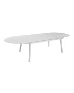 Table de jardin extensible DUBLIN 230/300 x 120 cm OCEO en aluminium avec allonge papillon pour 14 personnes