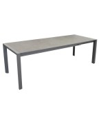 Table Milo 190/260*90 Aluminium Grey HPL Anthracite OCEO