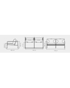 Canapé AVON Sunbrella 159 x 990 cm / 2-3 places - HOUE