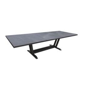 Table extensible plateau céramique marbre noir 204-306 x 105 cm AMAKA / 12 places - LES JARDINS