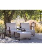 fauteuil bas de jardin modulable Jet Stream aluminium et toile Batyline LES JARDINS