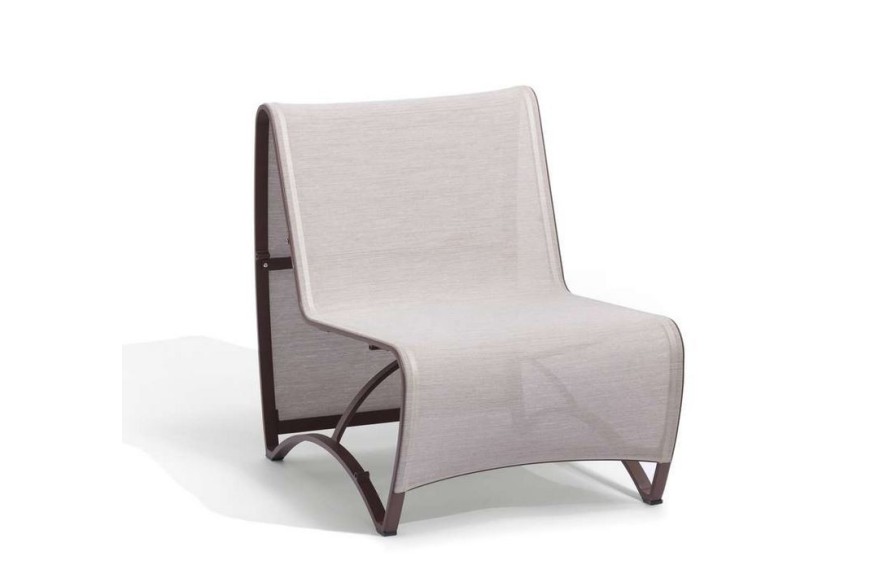 fauteuil bas de jardin modulable Jet Stream aluminium et toile Batyline LES JARDINS