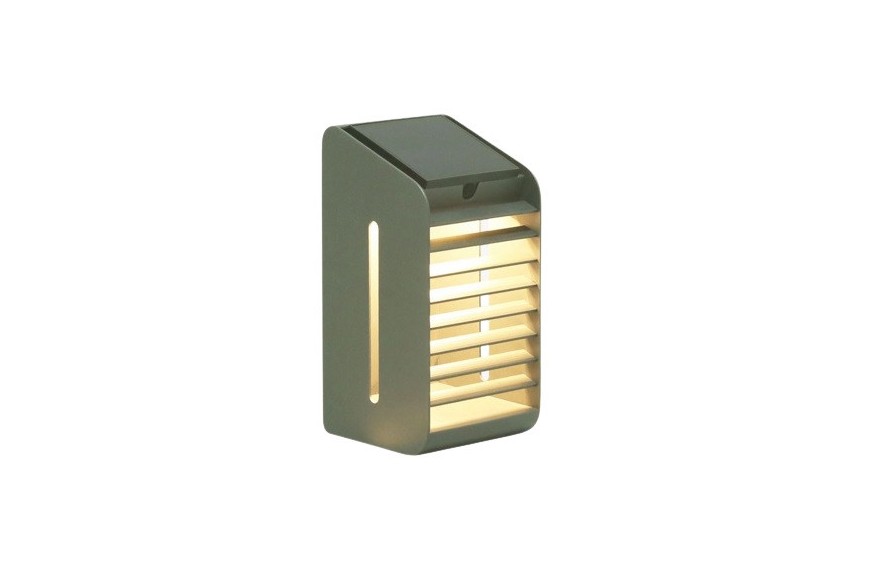 Applique murale solaire extérieure CORNER Les Jardins, 500 lumens, aluminium gris espace, lumière chaude