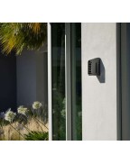 Applique murale solaire extérieure CORNER Les Jardins, 500 lumens, aluminium gris espace, lumière chaude