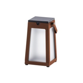 Lampe solaire de jardin TINKA Les Jardins en aluminium Corten et verre dépoli
