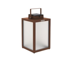Lampe solaire de jardin TRADITION Les Jardins 300 lumens en aluminium corten et verre dépoli