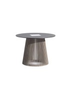 Table basse lumineuse solaire Ø 70 x H 50 cm XL TECKA / 500 lumens - LES JARDINS