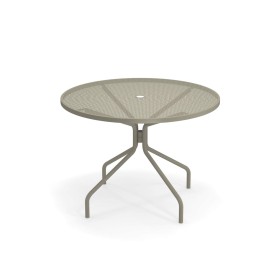 Table de jardin Ø106 cm CAMBI gris vert / 4 places - EMU