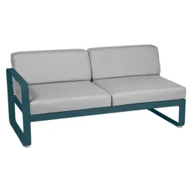 Canapé de jardin module gauche coussin GRIS FLANELLE BELLEVIE / 2 places  - FERMOB