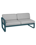 Canapé de jardin module gauche coussin GRIS FLANELLE BELLEVIE / 2 places  - FERMOB