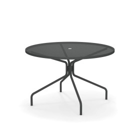 Table de jardin CAMBI Acier noir Ø120cm / 5 places - EMU