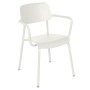 Fauteuil de jardin Studie Fermob design en aluminium empilable ergonomique avec accoudoirs