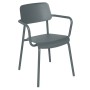 Fauteuil de jardin Studie Fermob design en aluminium empilable ergonomique avec accoudoirs
