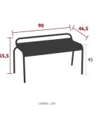 Banc de jardin compact / 2 places LUXEMBOURG - FERMOB