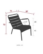 Fauteuil bas de jardin LUXEMBOURG - FERMOB