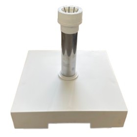 Pied de parasol 30 kg blanc/tube gris 21- 52mm - HELCOSOL