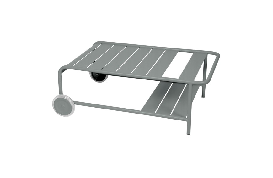 Table basse de jardin à roues LUXEMBOURG 105x65 cm - FERMOB