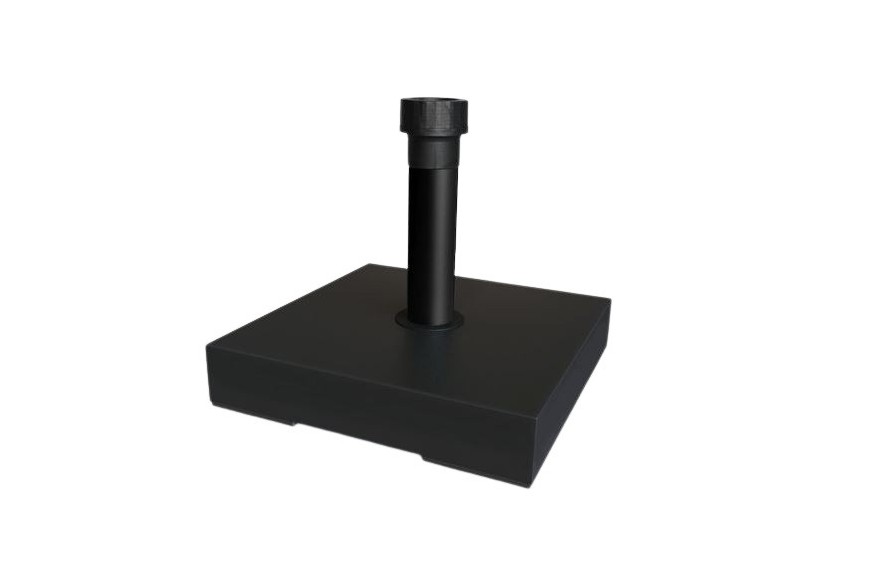 Socle de parasol 40 kg noir/tube noir 21- 52mm - HELCOSOL