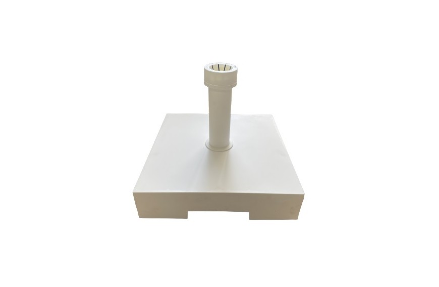 Pied de parasol 40 kg blanc/tube blanc 21- 52mm - HELCOSOL