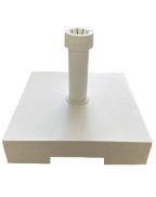 Pied de parasol 40 kg blanc/tube blanc 21- 52mm - HELCOSOL